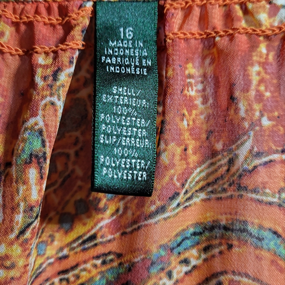 Lauren Ralph Lauren summer lightweight sleeveless dress.  Size 16 - Picture 3 of 4